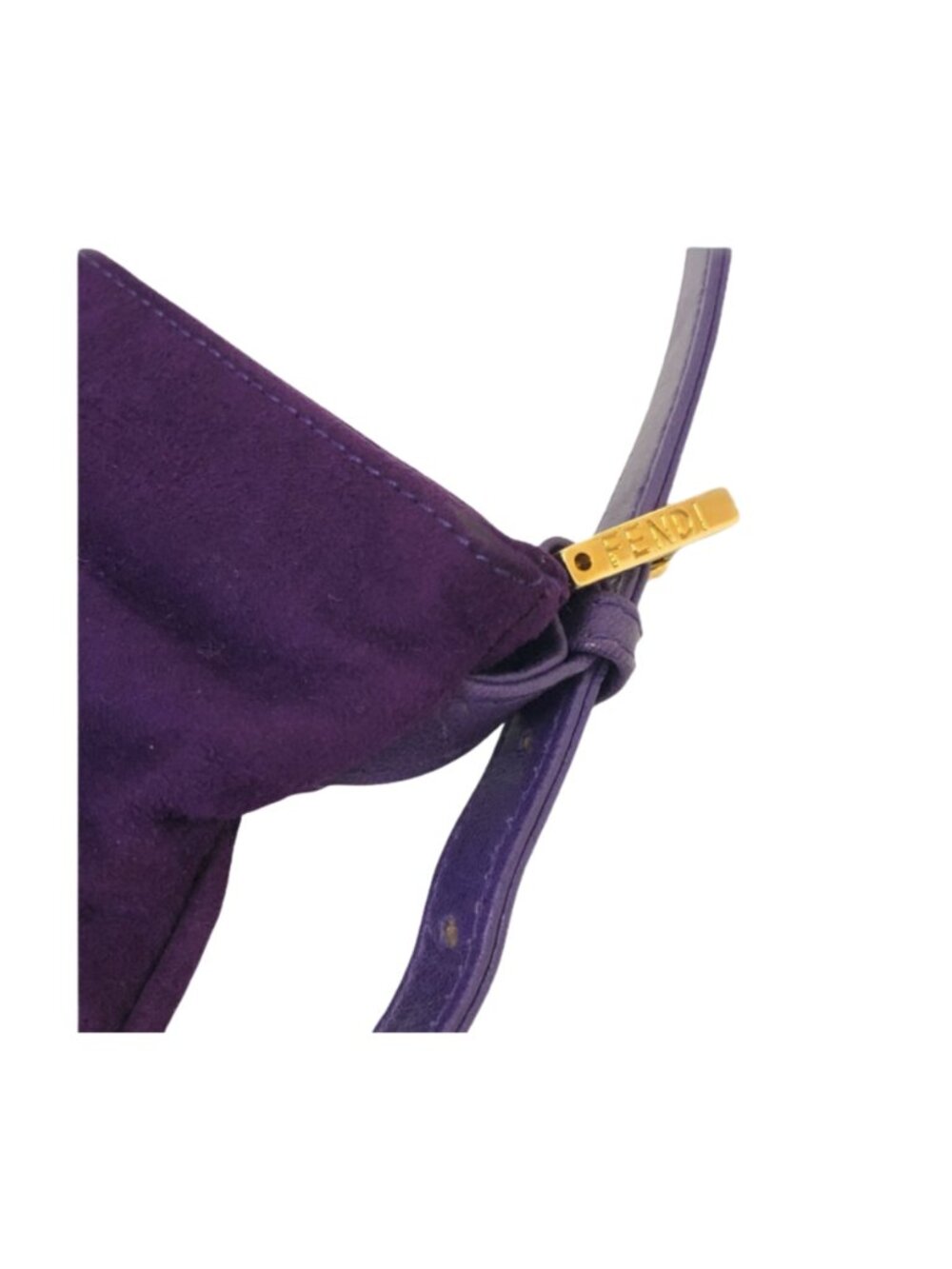 Fendi Purple Suede Mama Baguette Shoulder Bag - Picture 6 of 8